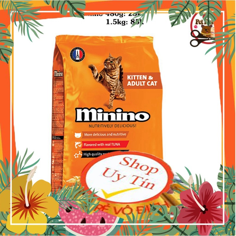 Thức Ăn Hạt Khô Minino Cho Mèo Mọi Lứa Tuổi gói 1.3kg