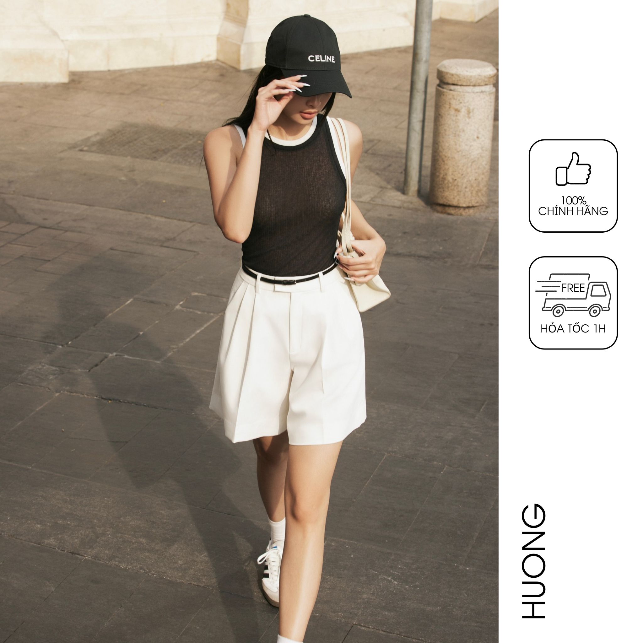 Quần short lửng trắng huong boutique bsqs03