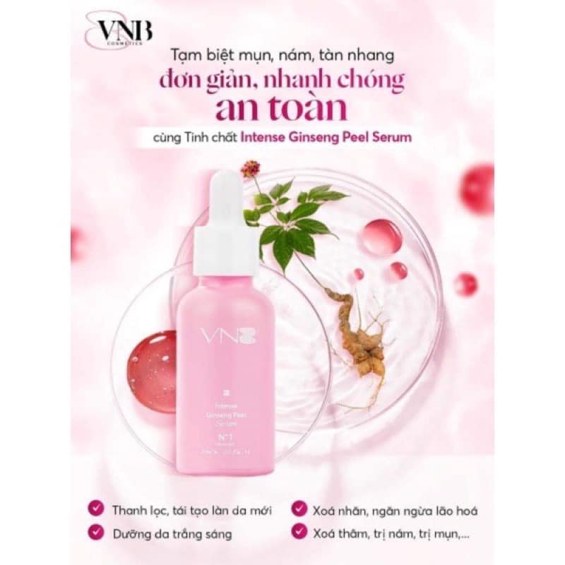 Mẫu mới cải tiến hiệu quả hơn - serum dạng pell nhẹ vnb ginseng pell treatment serum 30ml chính hãng - 6949