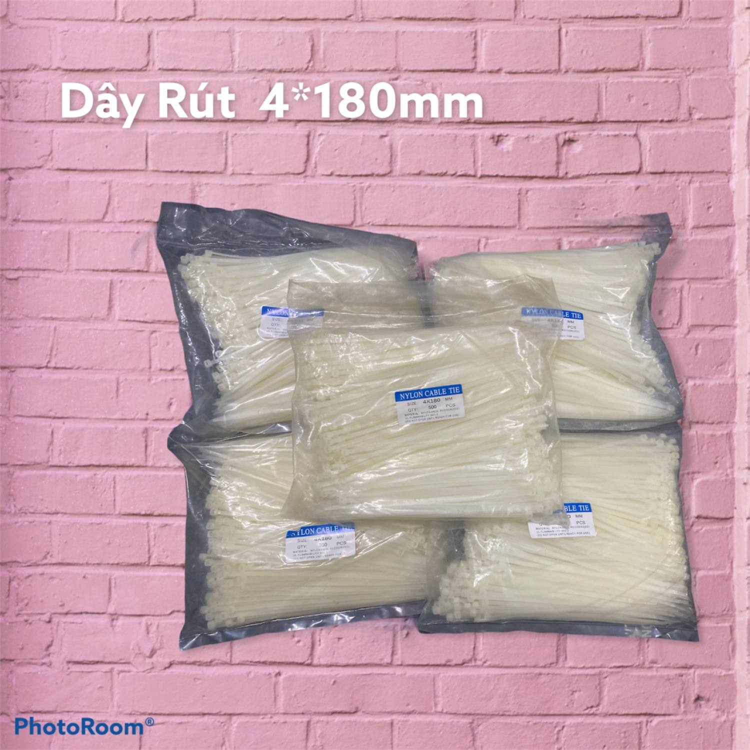 Dây rút nhựa 4*180mm ( ĐÓNG GÓI 1 BỊCH GỒM 500 SỢI DÂY RÚT )