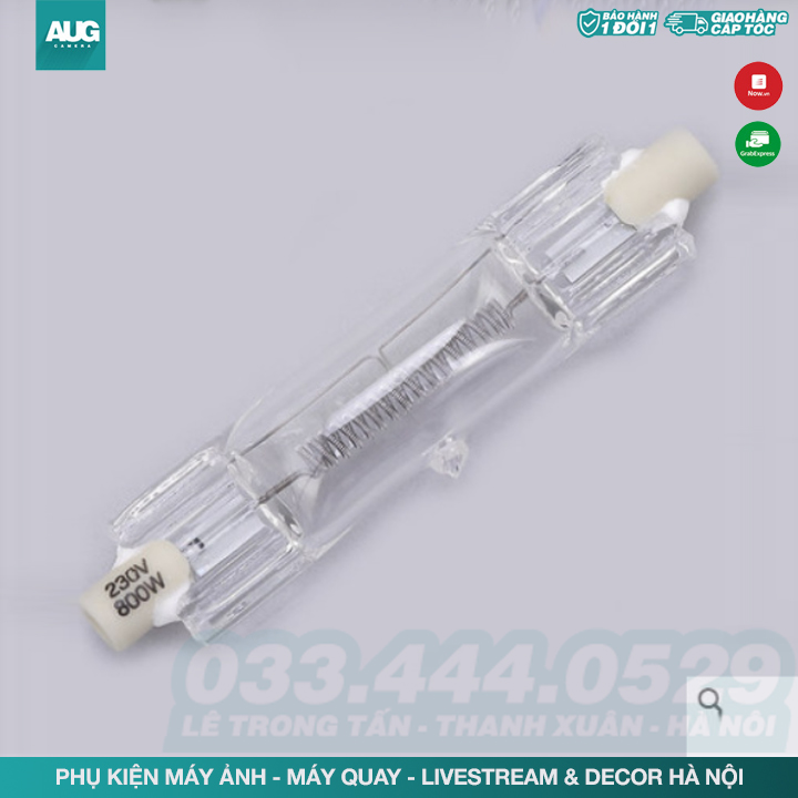 Bóng đèn chiếu Halogen 800w 230v 3200k dành cho đèn spotlight chụp ảnh & quay phim - AUG Camera & Decor Hà Nội