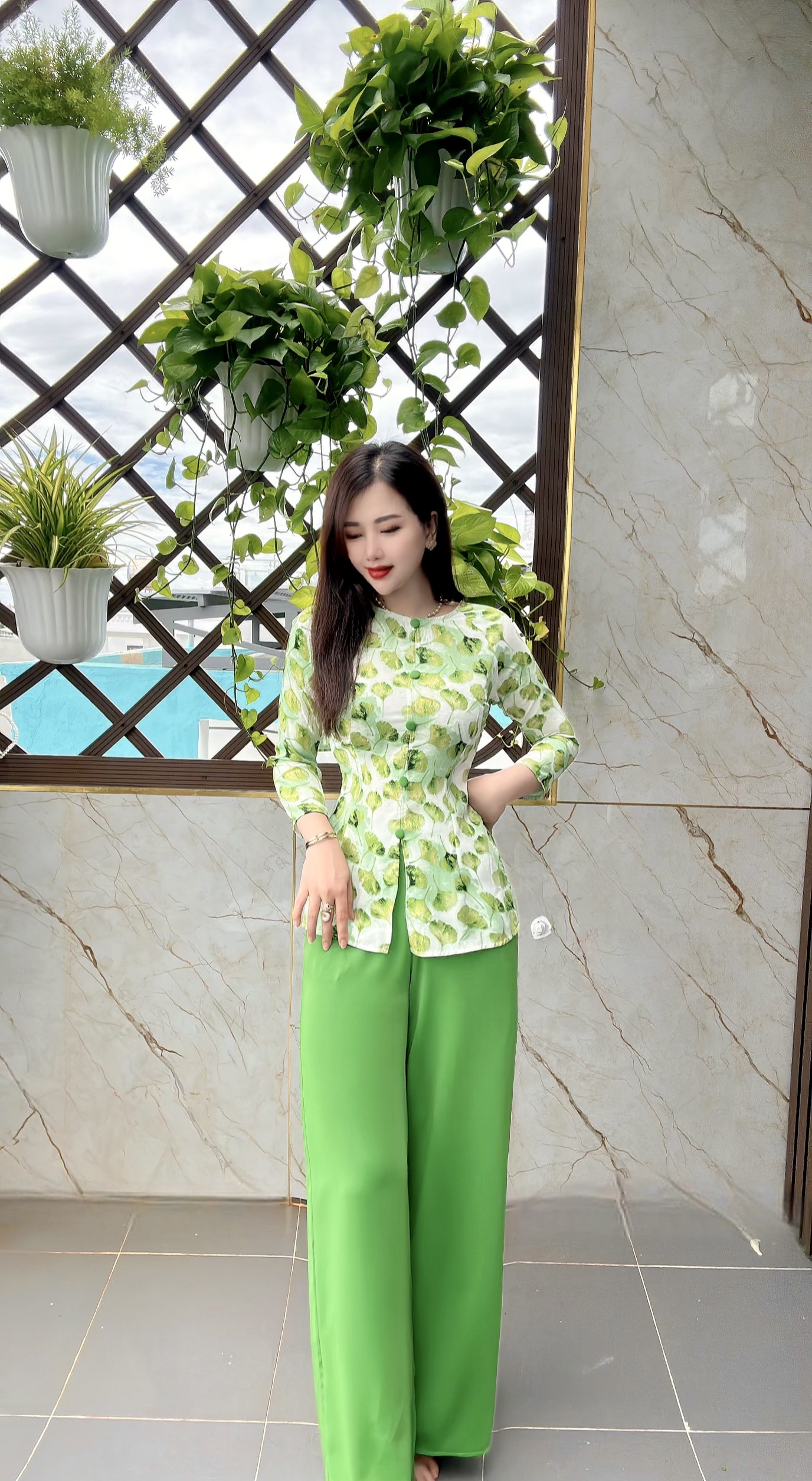 BỘ BÀ BA CHẤT VOAL LỤA