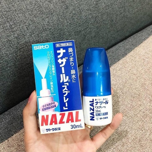 [HCM]Thuốc trị nghẹt mũi sổ mũi Sato Nazal 30ml dạng xịt