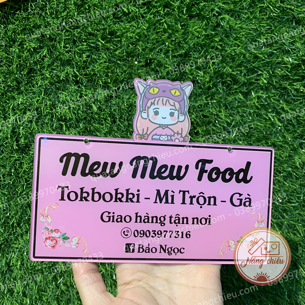 Bảng hiệu shop cho tiệm ăn vặt_ Bảng hiệu shop in theo yêu cầu _ bảng hiệu in theo yêu cầu