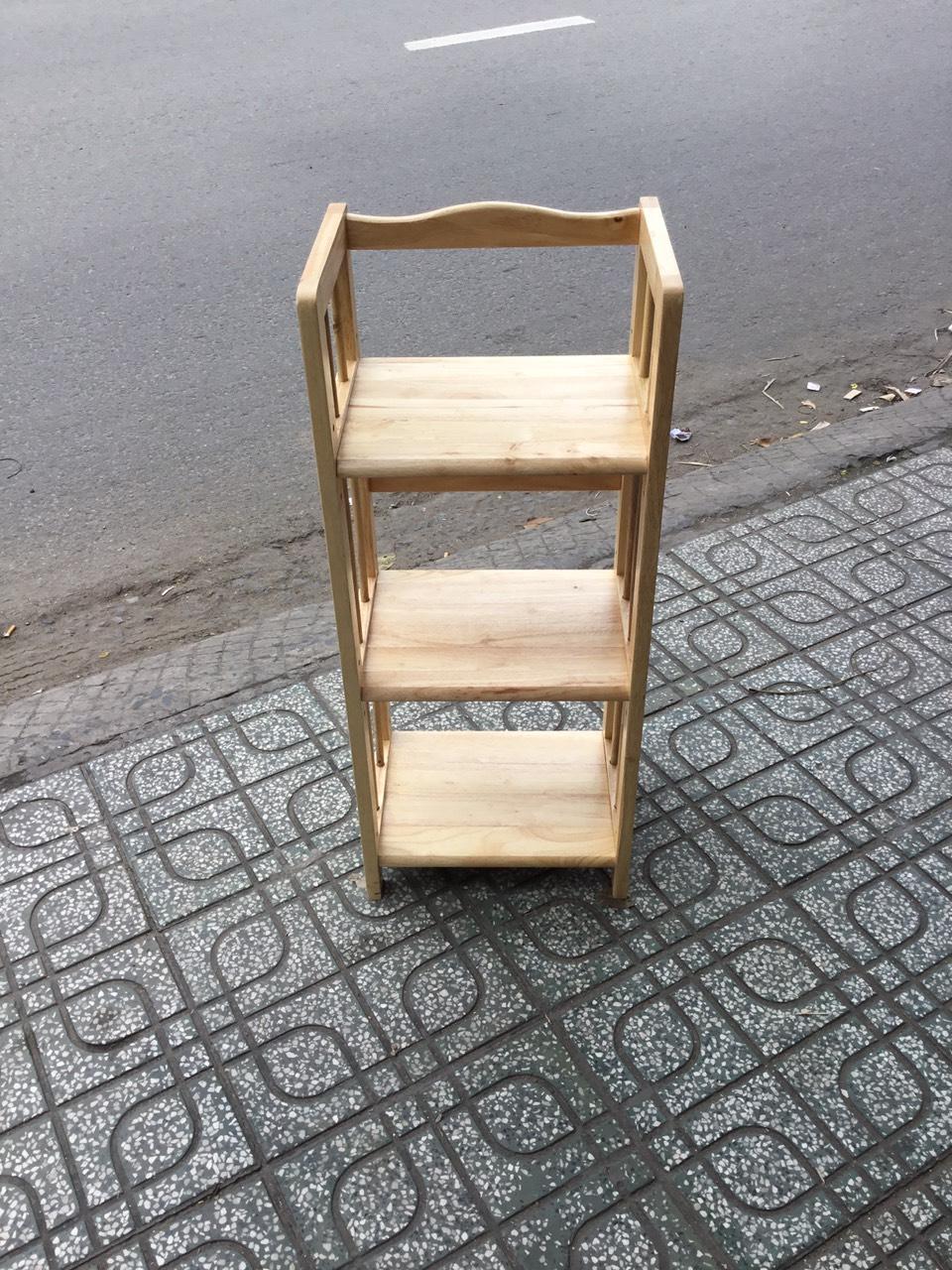 [HCM]Kệ sách gỗ 3 tầng ngang 40 màu vàng