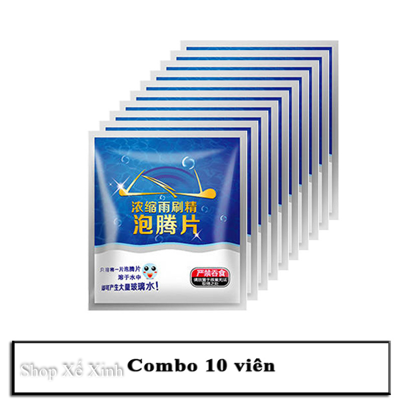Combo 10 Viên sủi rửa kính ô tô, tiện dụng, siêu tiết kiệm chỉ