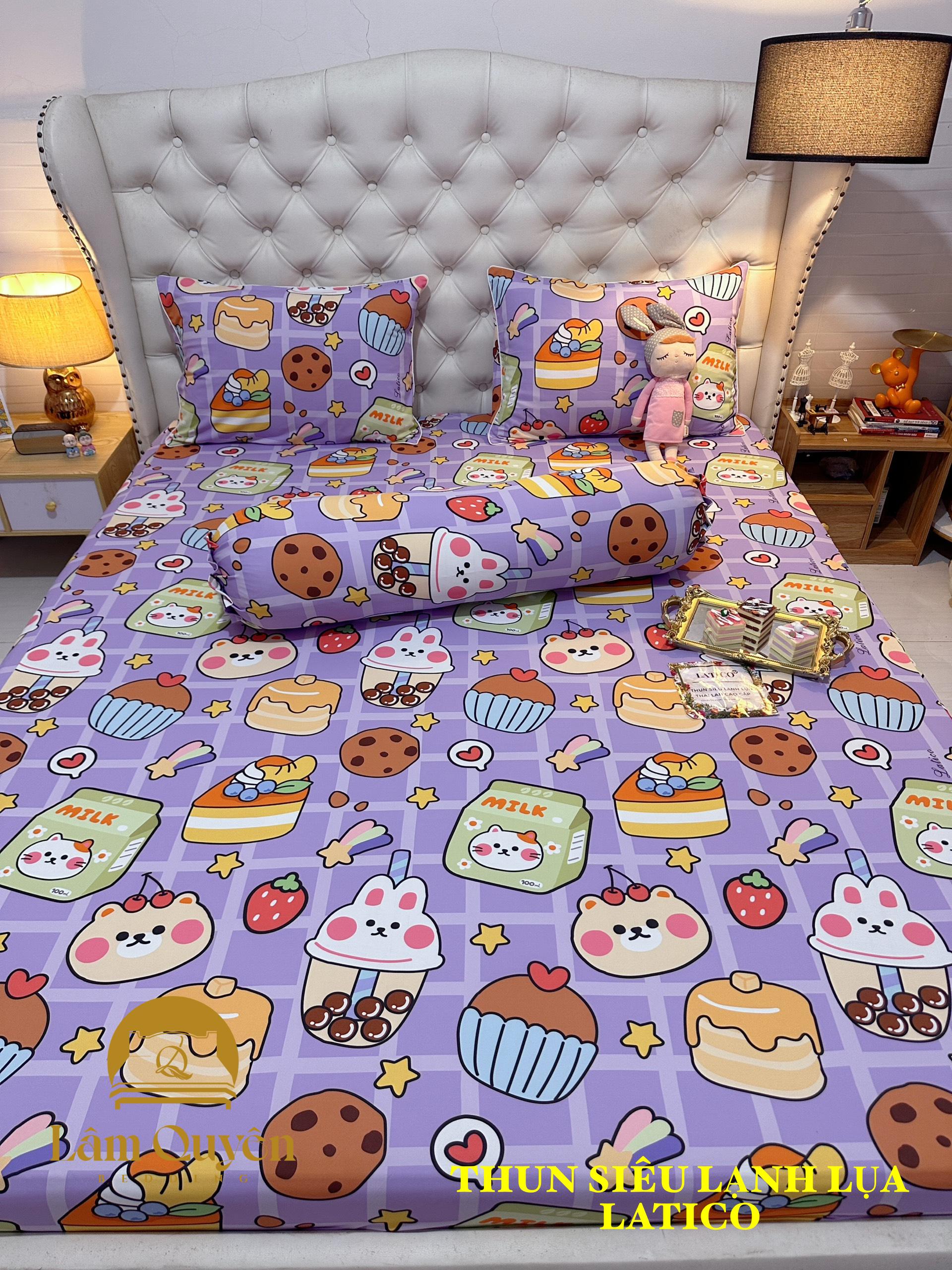 Bộ drap thun siêu lạnh lụa latico thái lan cao cấp mới