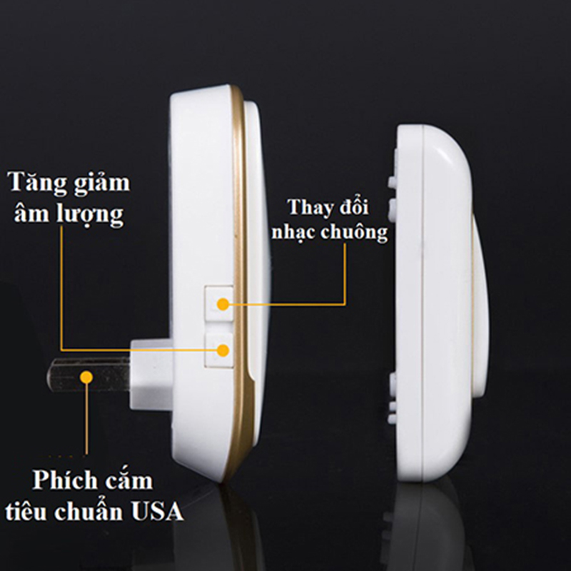 Chuông cửa không dây 2 chuông báo