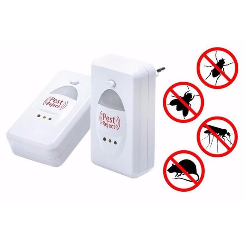 Máy đuổi côn trùng sóng siêu âm, thiết bị đuổi côn trùng gián chuột nhện siêu âm phích cắm điện