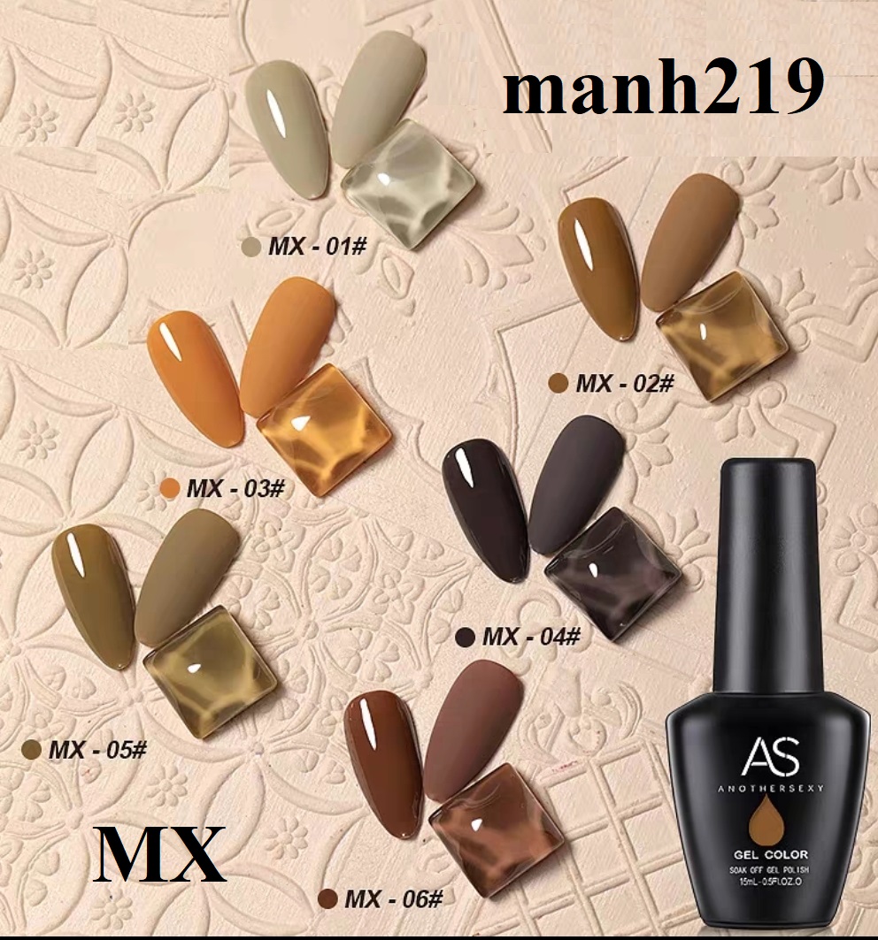 Sơn Gel AS mã MX chai 15ml - manh219