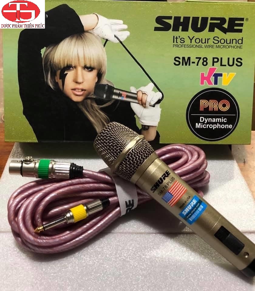 Micro có dây Shure SM-78 Plus chính hãng | Micro hát karaoke, sản phẩm Cao Cấp | Bảo hànhh 12 tháng - Cty Thiên Phúc
