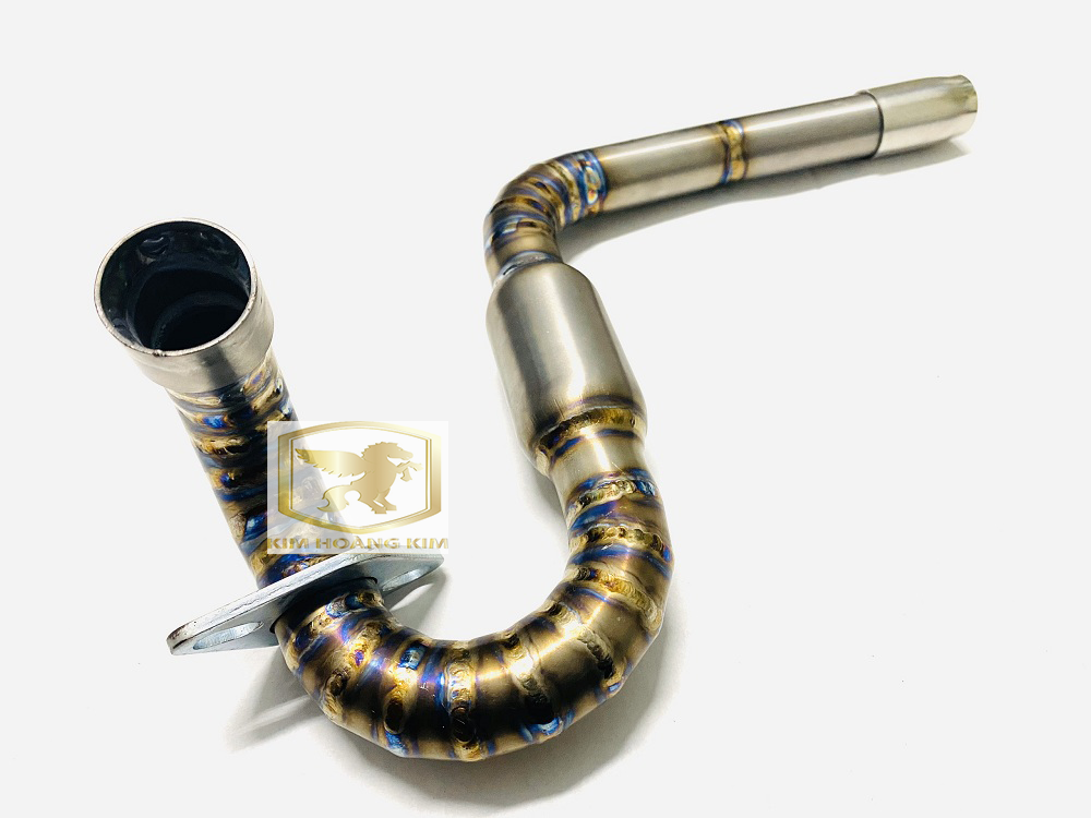 Cổ Pô Xe máy Titan Bầu hơi gắn Wave,Dream....Hàng Gia công bằng tay 100% Titan