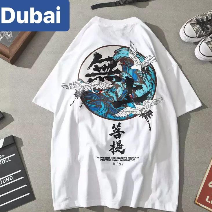 ÁO THUN NAM NỮ CON HẠC FORM RỘNG TAY LỠ HOT NHẤT HIỆN NAY MẠNH MẼ SÀNH ĐIỆU VẢI DÀY - DUBAI FASHION