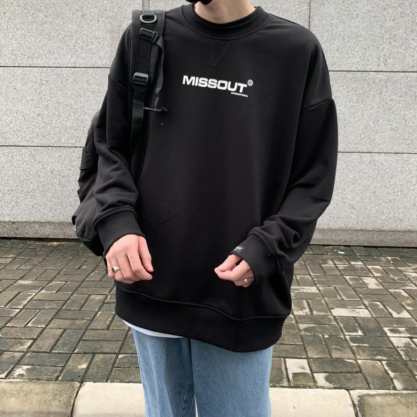 Áo sweater missout unisex nam nữ chất nỉ Chân Cua cotton áo missout tay dài nỉ cua dày dặn unisex - Gin Store 003