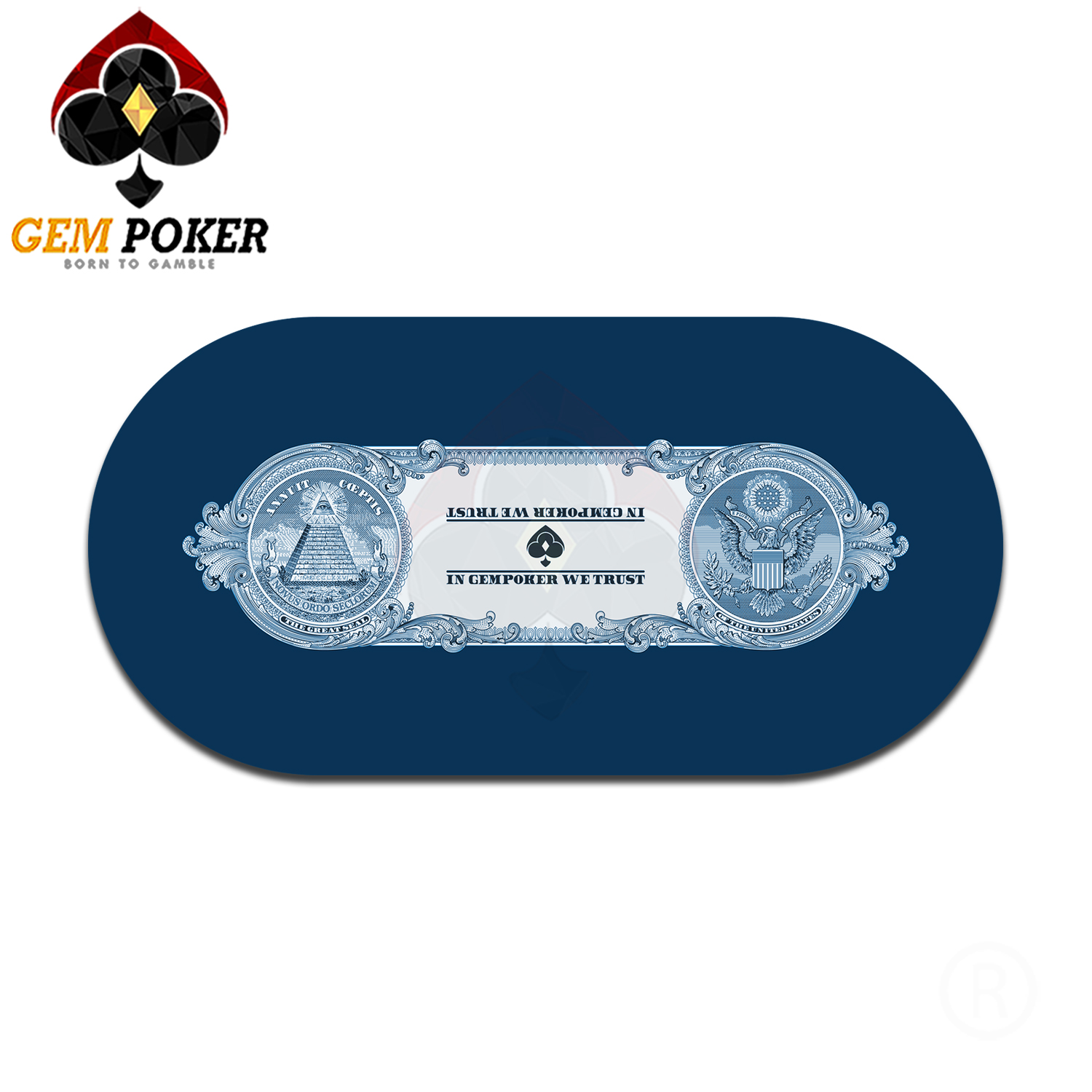 [HCM]THẢM OVAL POKER GEM DOLAR® CAO CẤP
