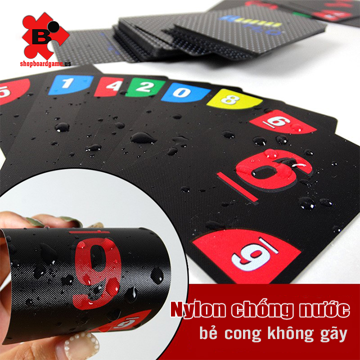 Bài Unq đen nylon 100% kháng nước có kèm hộp thiếc
