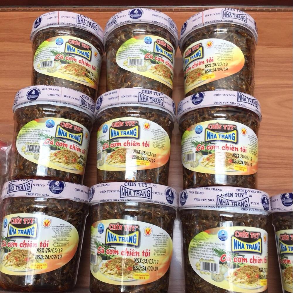 Cá cơm chiên tỏi chín tuy hũ 180gr