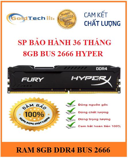 RAM Kingston HyperX Fury 8GB DDR4 Bus 2666 MHz mới, bảo hành 3 năm