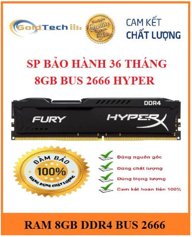Bảng giá RAM Kingston HyperX Fury 8GB DDR4 Bus 2666 MHz mới 100%, bảo hành 3 năm Phong Vũ