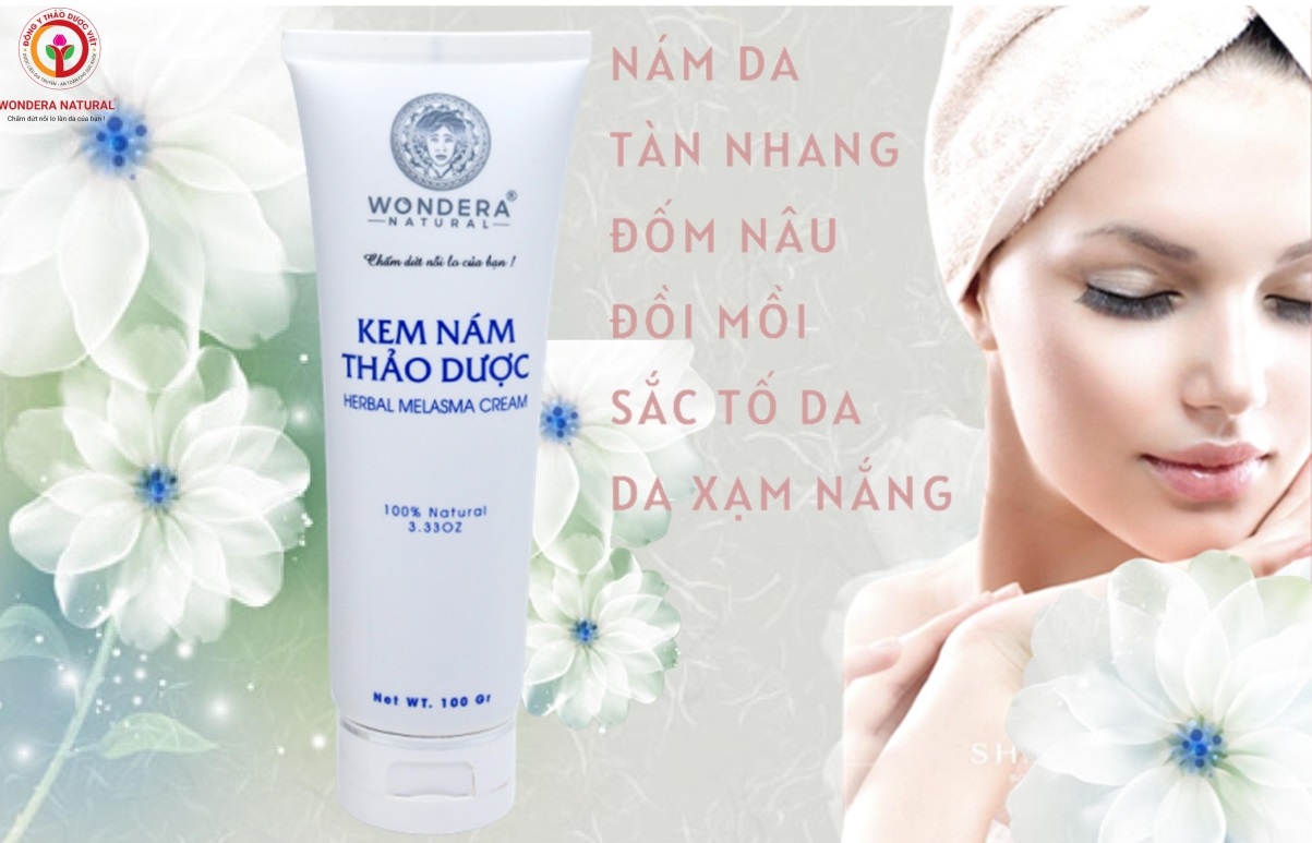 Kem dưỡng trắng giúp làm mờ dấu hiệu nám  thâm tàn nhang đồi mồi  thảo dược100G