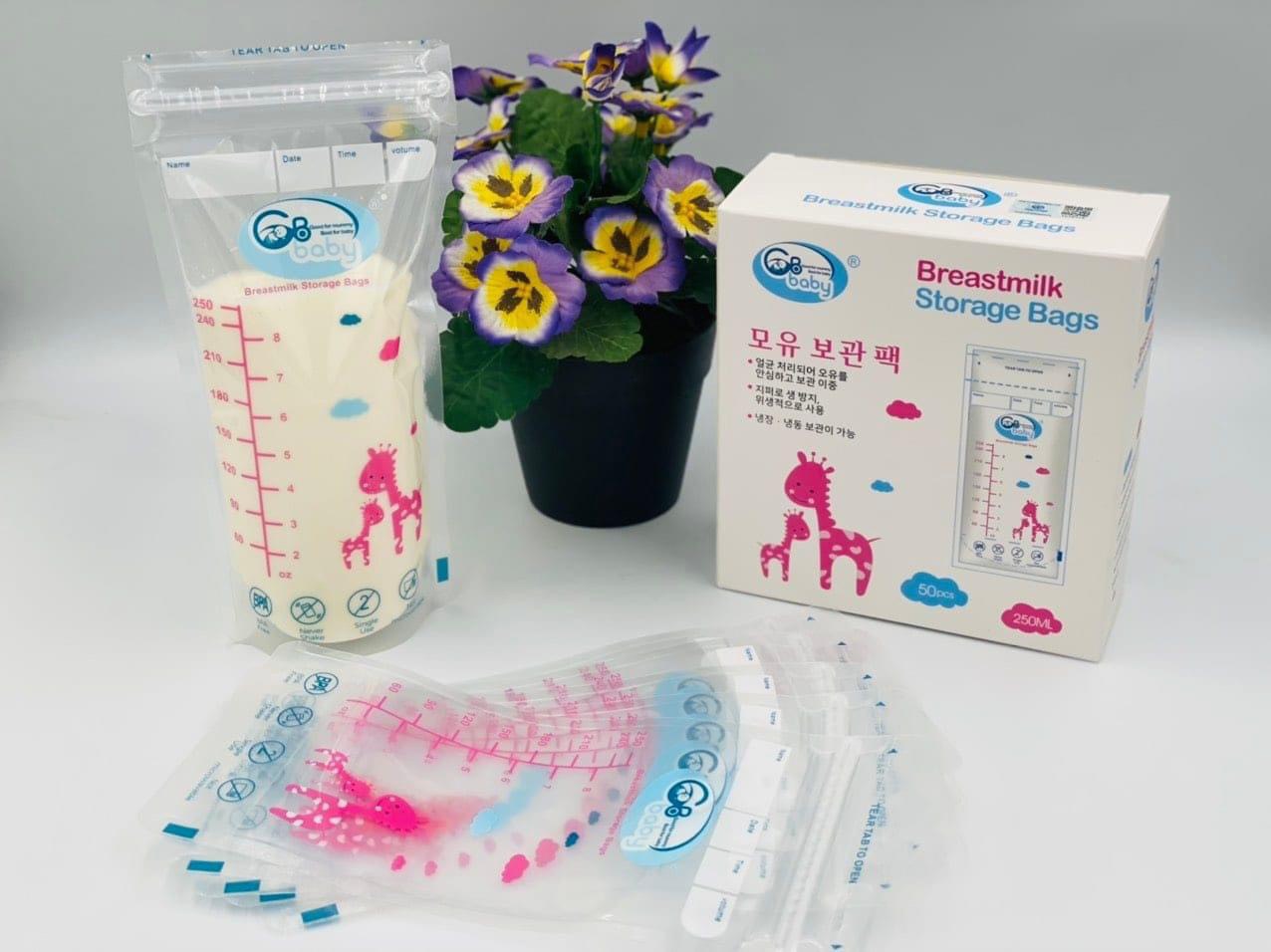 Túi trữ sữa GB Baby Hàn Quốc 250ml - Hộp 50 túi tặng kèm bút lông dầu