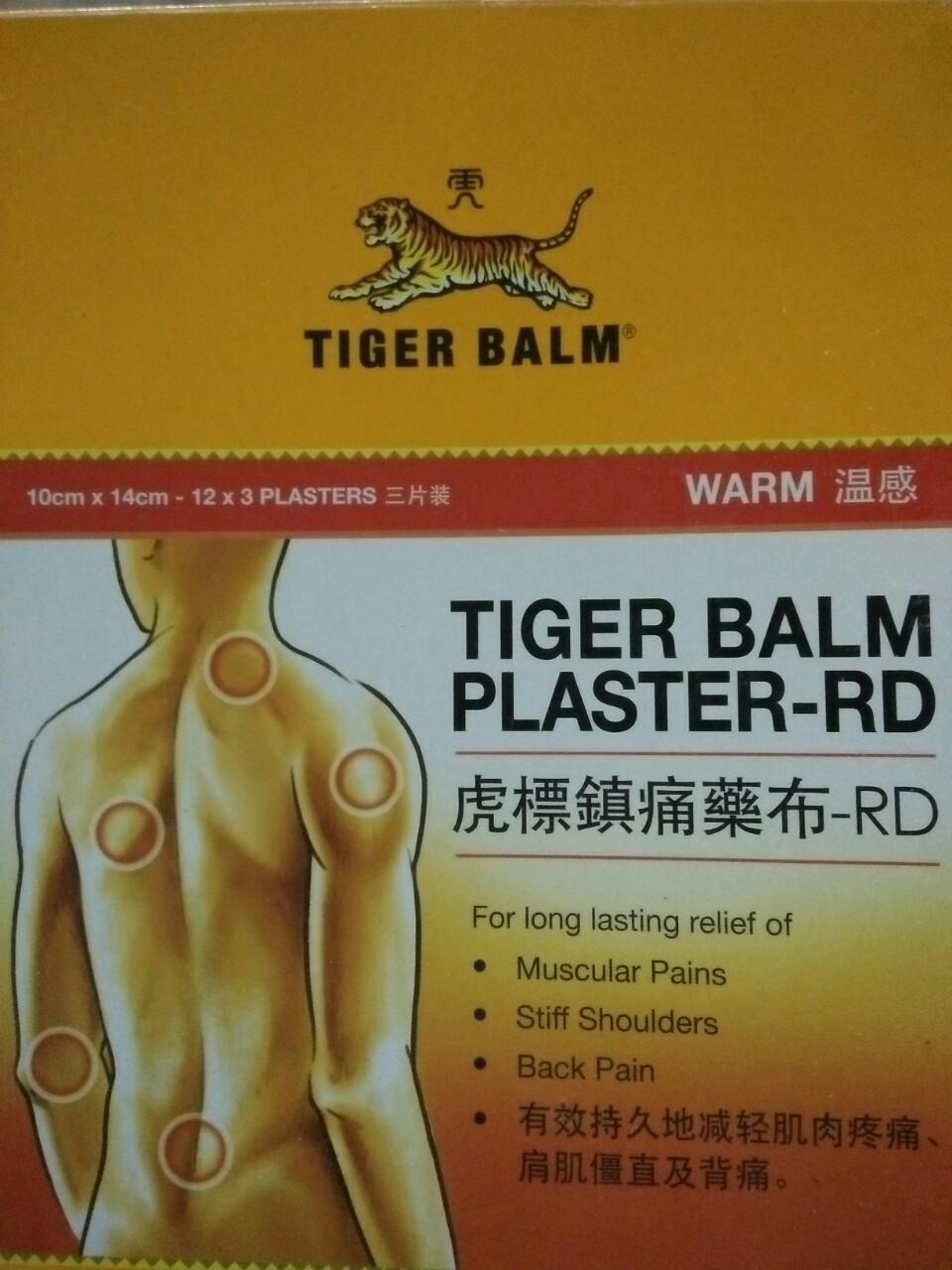 Combo 3 Bịch MIẾNG DÁN TIGER BALM PLASTER-RD Warm 10cm x 14cm