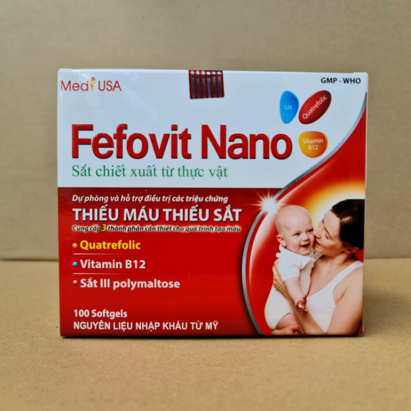 Fefovit Nano giúp bổ sung sắt, tăng cường lưu thông máu cho phụ nữ mang