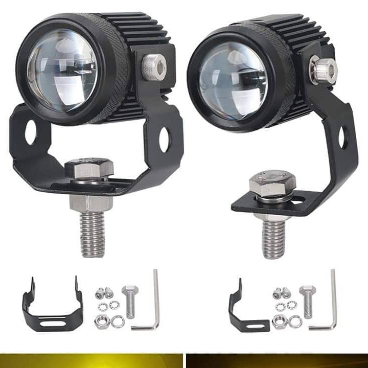 Đèn trợ sáng - 1 chiếc đèn trợ sáng mini cos vàng pha trắng