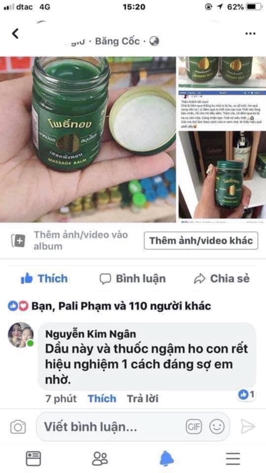 Dầu cù là  Lá Bồ Đề  Thái Lan