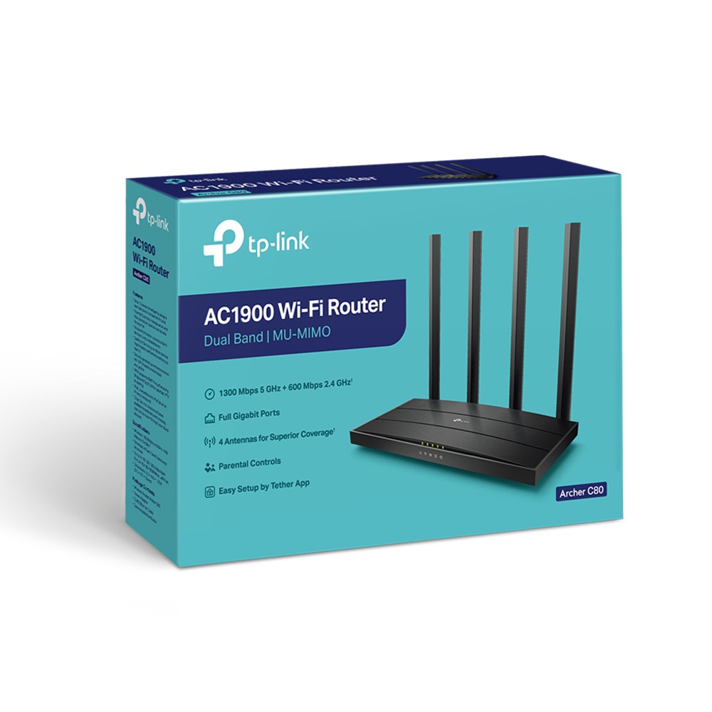 Bộ phát wifi TP-Link Archer C80 MU-MIMO AC1900 (Chính Hãng TP-Link Việt Nam)