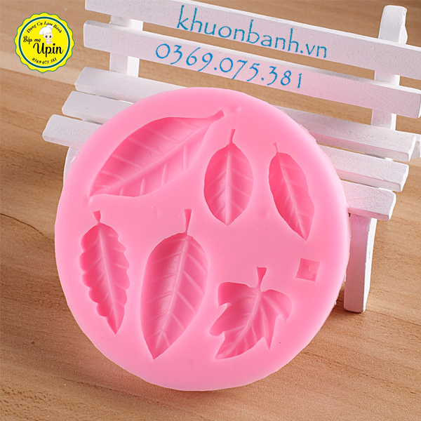 Khuôn silicon vỉ 6 lá cây nhỏ mã l6