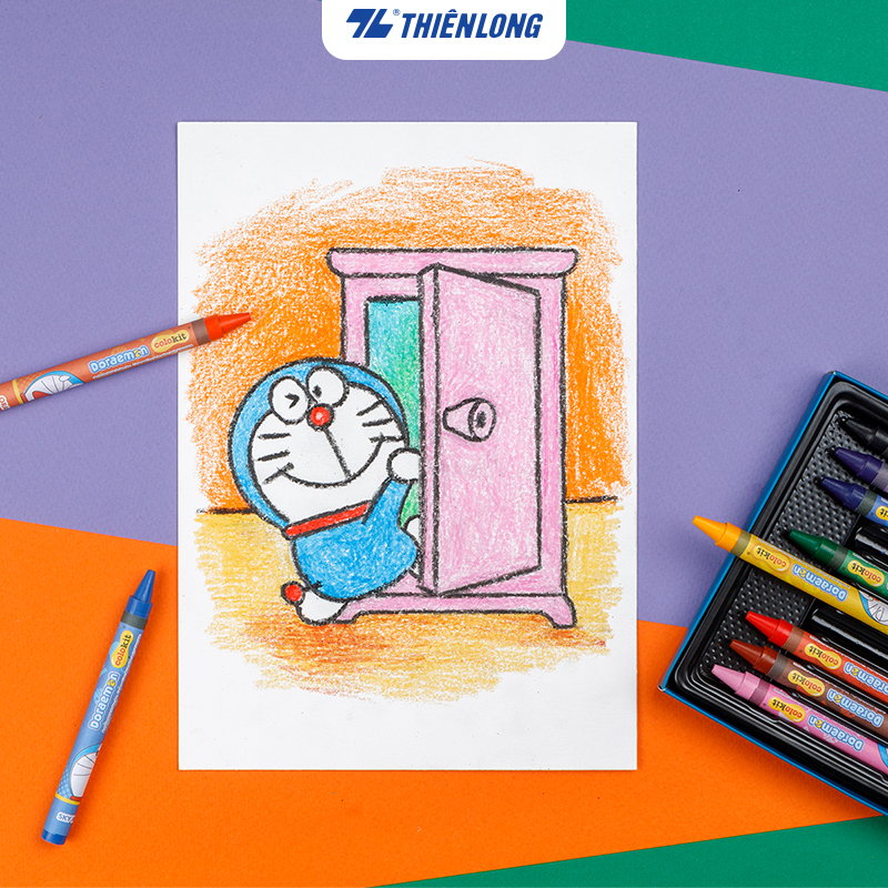 Combo 4 hộp sáp 24 màu Colokit Doraemon CR-C06/DO