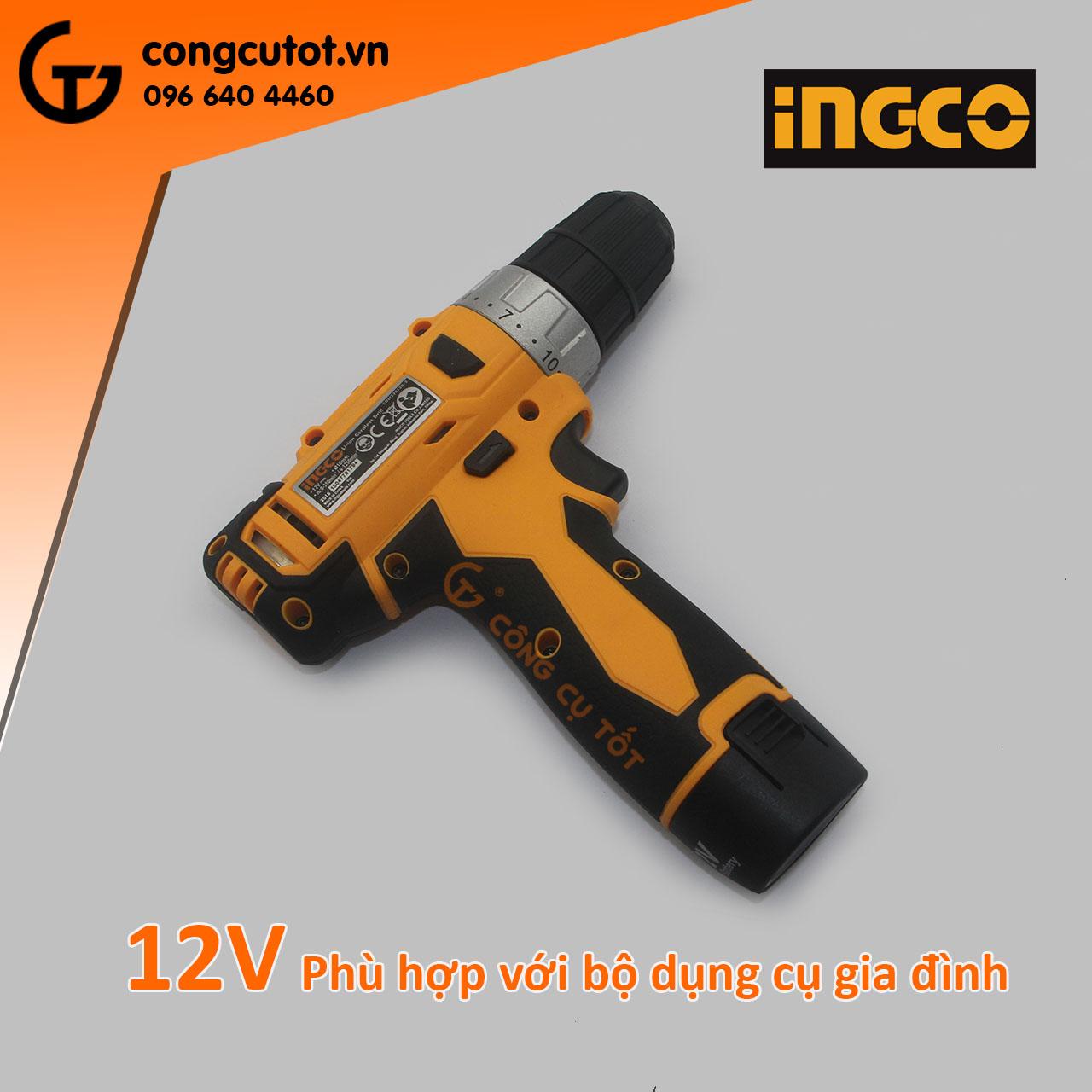 Máy khoan và vặn vít dùng pin Ingco CDLI228120-2