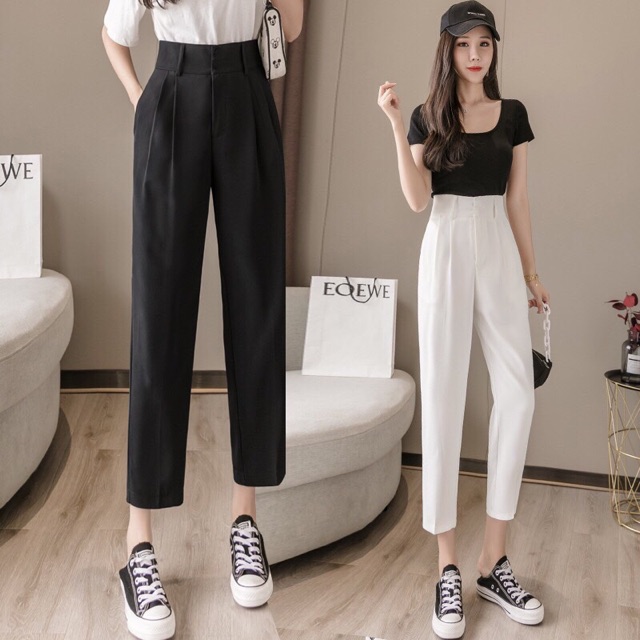 Quần Baggy Cạp Bản To 3 Khuy Siêu Hot