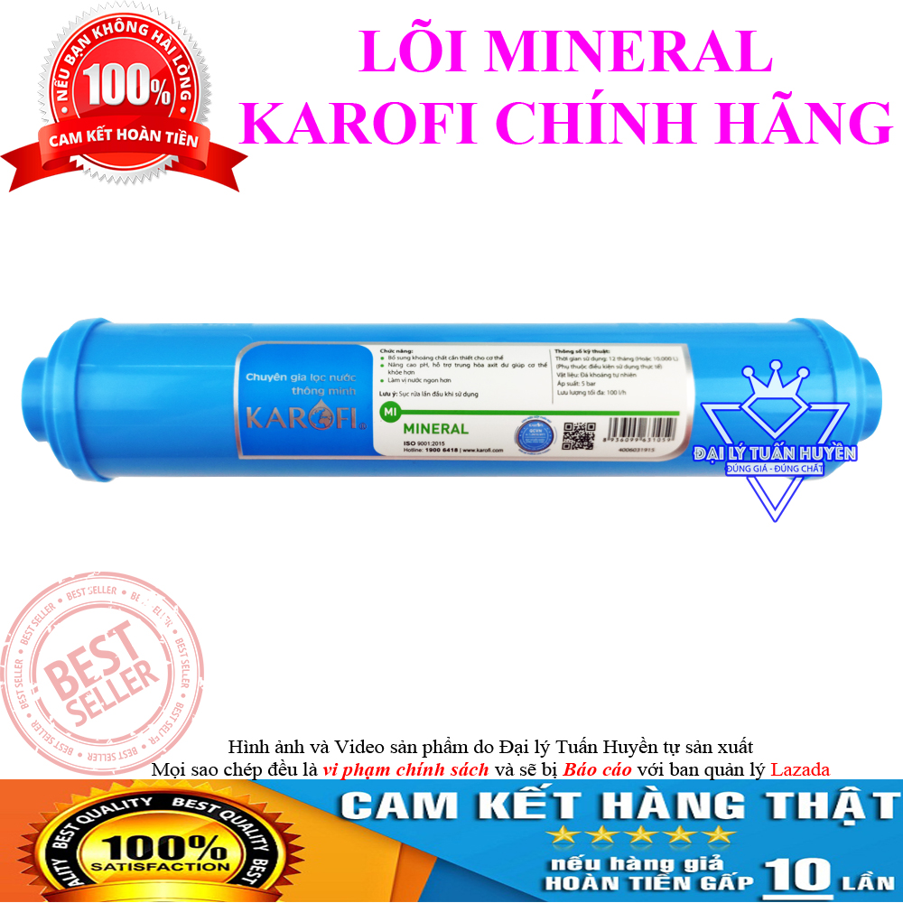 Lõi MINERAL Karofi chính hãng - Lõi khoáng đá - Lõi lọc nước khoáng chức năng số 5/6/7/8/9