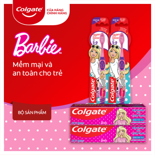 Bộ 2 Kem đánh răng 40g và bản chải Colgate cho trẻ em Barbie thumbnail
