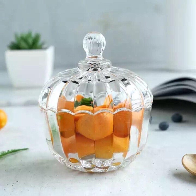 Thố mứt thuỷ tinh pha lê trái bí TG2030-1