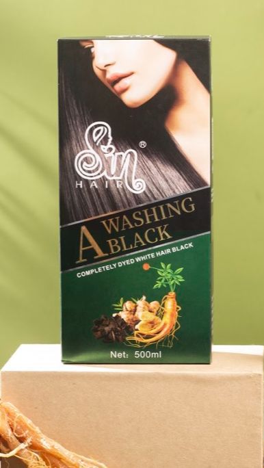 DẦU GỘI PHỦ BẠC SIN HAIR MÀU ĐEN 500ML