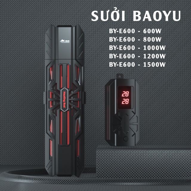 Thanh Sưởi Hồ Cá BAOYU BY E600 1000W (500L->1000L)