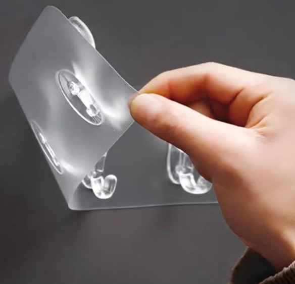 6 móc đôi treo đồ loại dán tường không cần đóng đinh