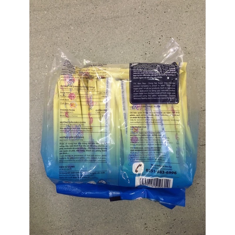 Bịch 50 Gói Đường Que Tinh Luyện BH Tiện Lợi, Vệ Sinh, Bảo Quản MTA-MART2
