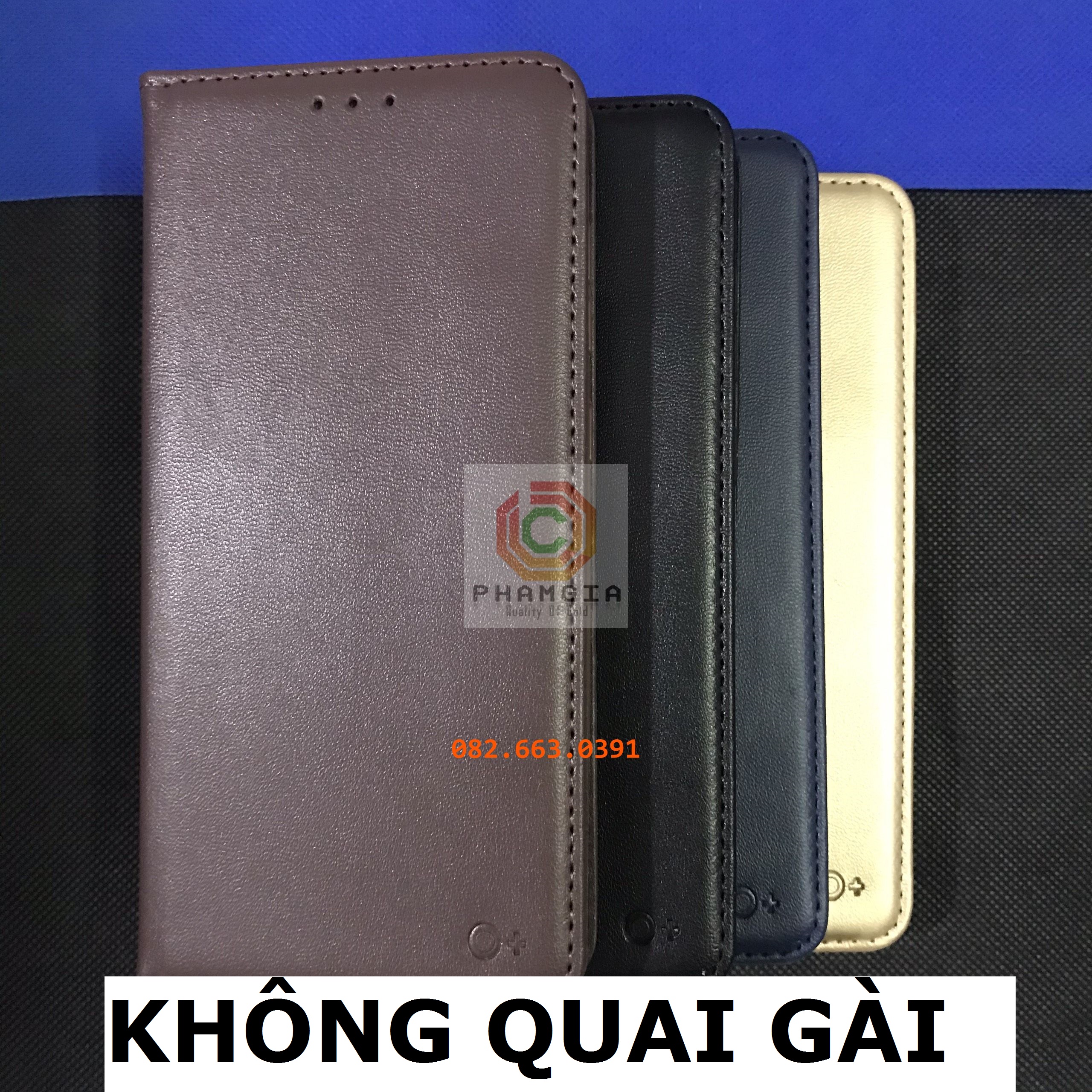 Bao da vsmart live 4 không quai cài chuẩn đẹp, ngăn đựng thẻ chất da mịn đẹp