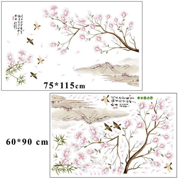 Decal dán tường cành hoa đào Sticker Tranh Dán Tường SK9286-flowerdecal