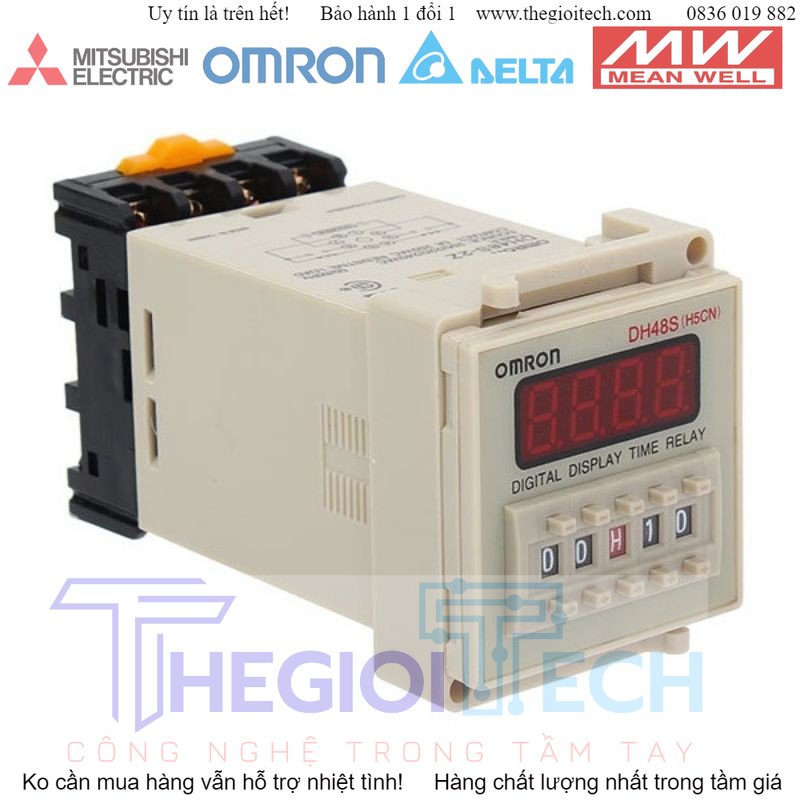 Bộ hẹn giờ relay thời gian dh48s-1z kèm đế 24v, 220v