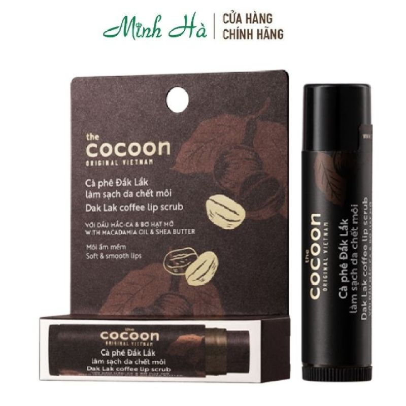 Tẩy da chết môi Cà phê Đắk Lắk Cocoon Coffee Lip Scrub 5g giúp môi ẩm và mềm giá rẻ