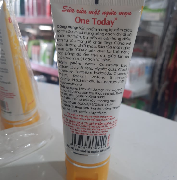 sữa rửa mặt onetoday ngừa mụn 50ml