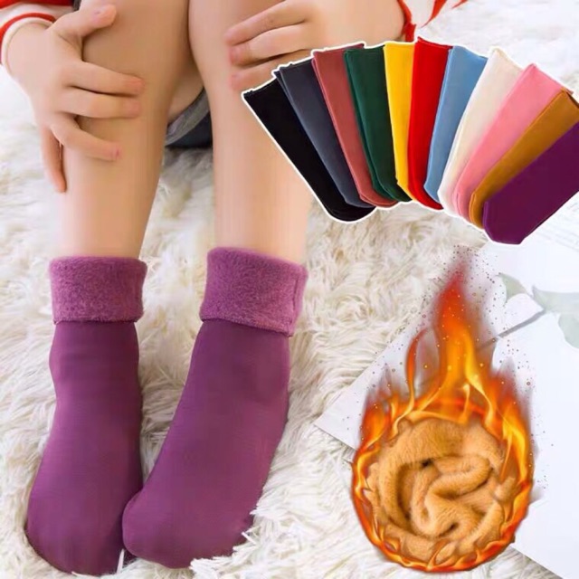Combo 5 đôi tất lót lông giữ nhiệt cho bé