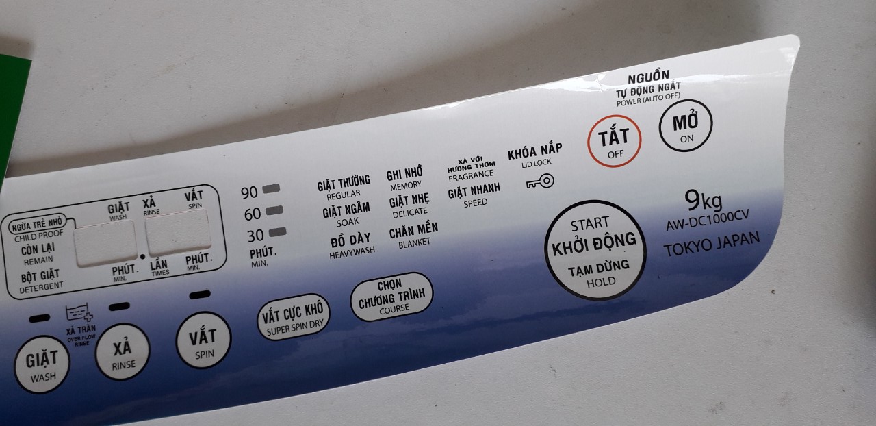 Tem phím máy giặt Toshiba DC1000