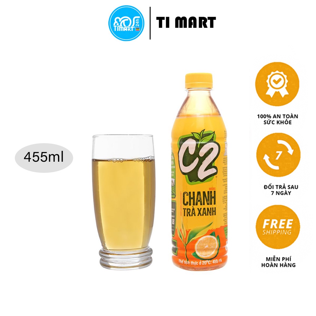 [TI MART] Thùng 24 chai hồng trà đào C2 455ml