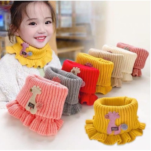 Khăn len ống nhún bèo cực xinh cho bé K61